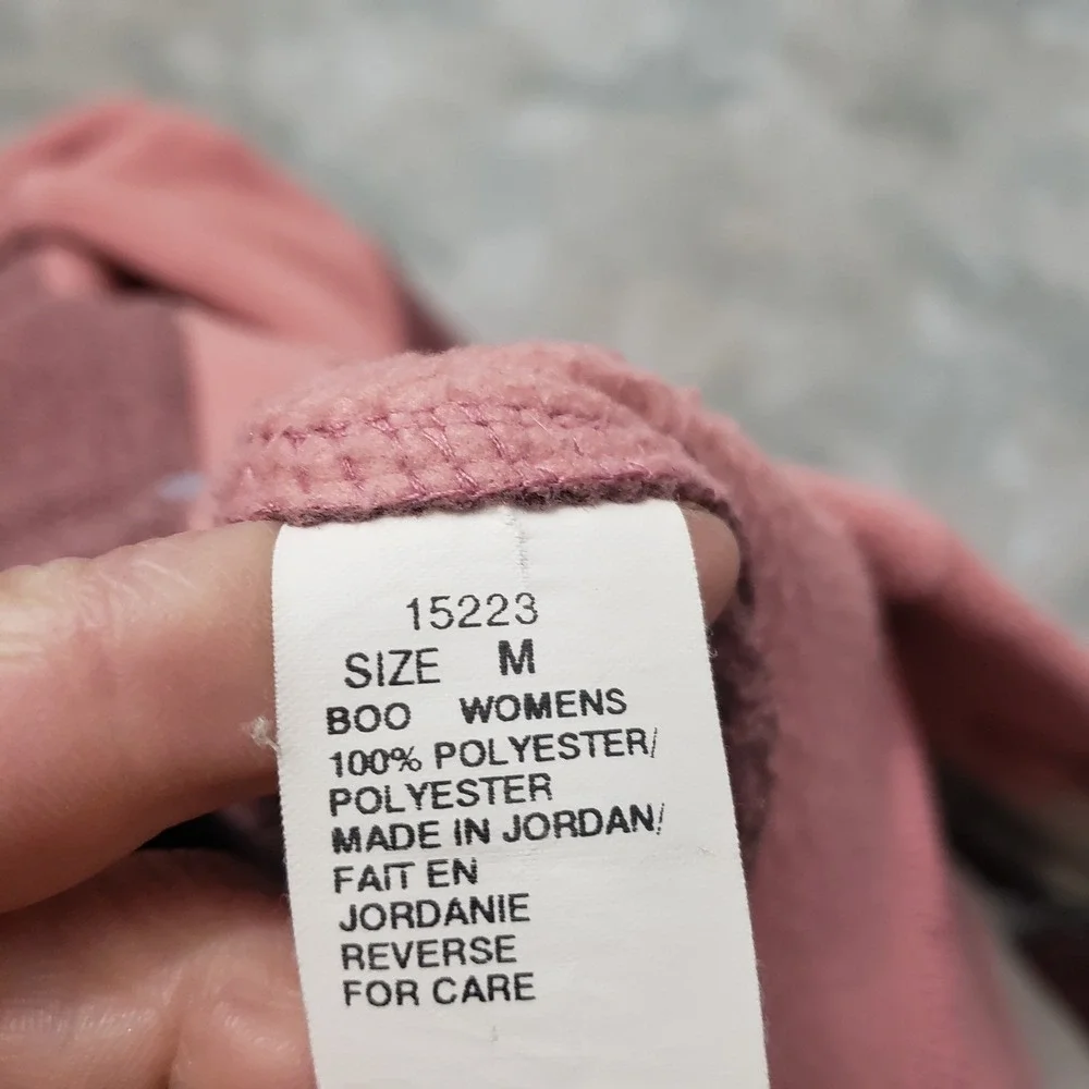 Woolrich Sweatshirt Womens Medium Pink Fleece Full Zip Outdoors‎ Hiking